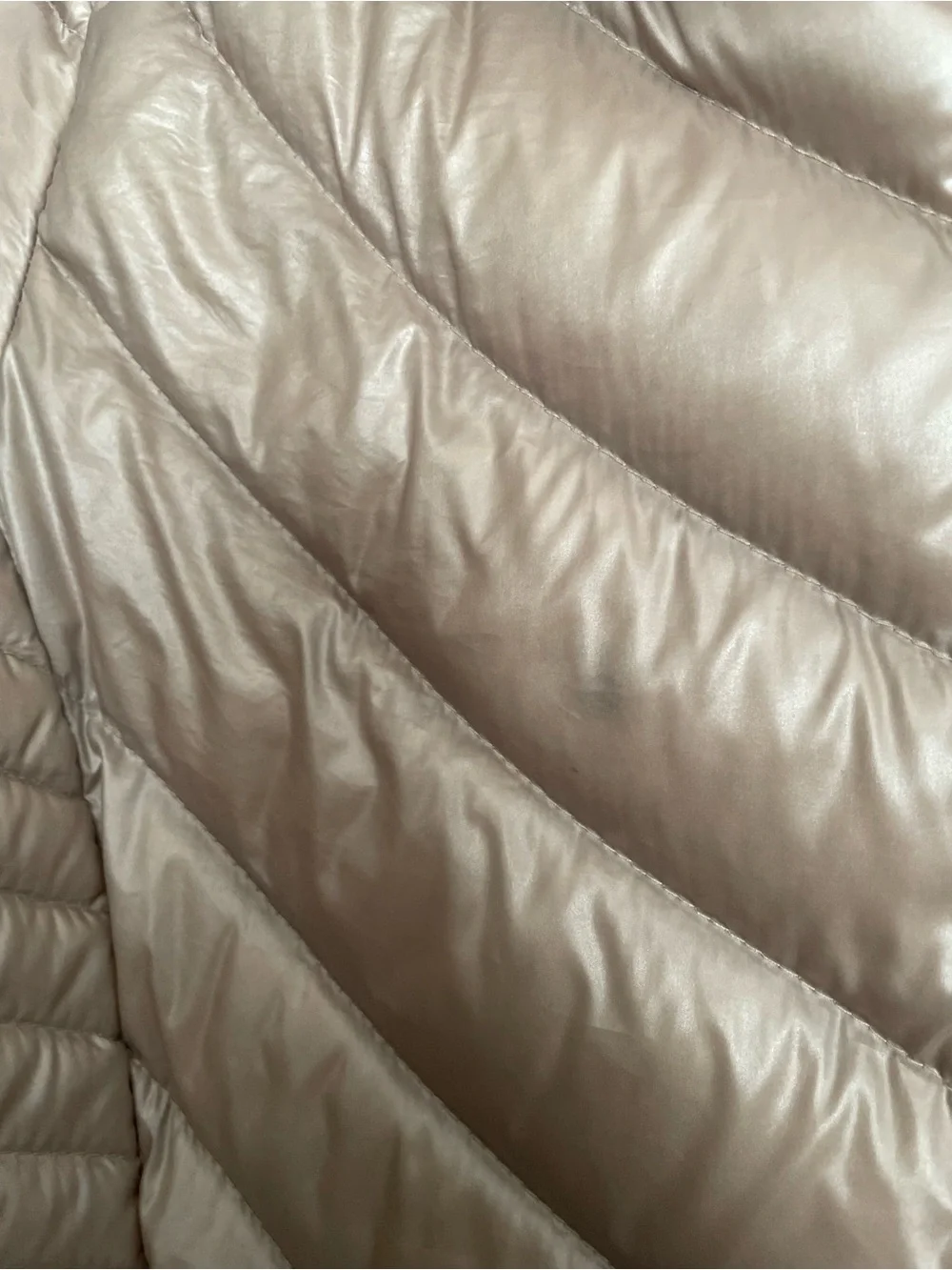 Calvin Klein Women's size Small Light Brown Premium Down Quilted Puffer Jacket